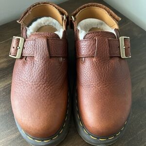 Doc Martens Leather Clogs with Buckle